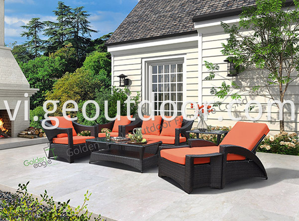 PE wicker modular seating furniture